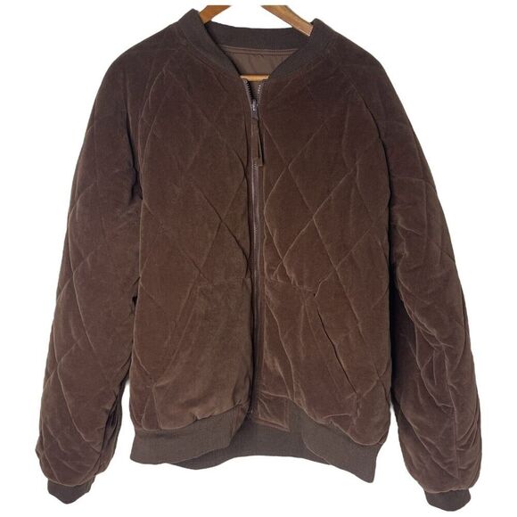 Gamehide REVERSABLE Jacket Men Size L Brown pocket Coat Bomber Style Hunting - Picture 1 of 9